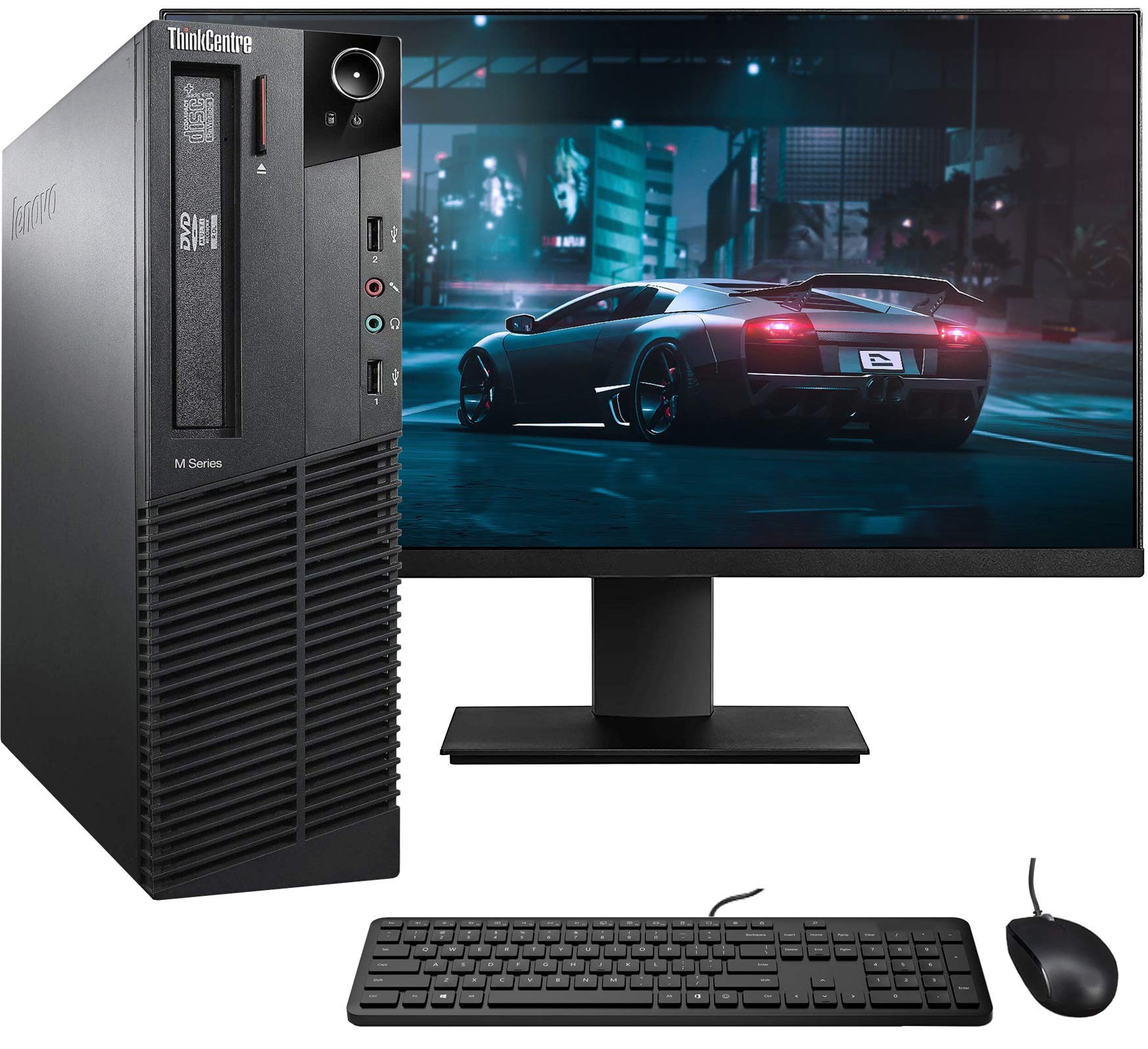 Lenovo Small Form Computer Desktop PC Intel Core i5 3.10 GHz 16GB Ram 120GB SSD 1TB Hard DriveWiFi | Bluetooth HDMI New 19" LCD Monitor NVIDIA GeForce GT 1030 2GB DDR5 Win 10 (Renewed)